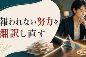 「頑張っているのに報われない」と感じたら見直すべきたった1つのこと【仕事で努力が実らないあなたへ】 のアイキャッチ画像