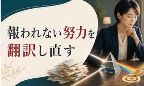 「頑張っているのに報われない」と感じたら見直すべきたった1つのこと【仕事で努力が実らないあなたへ】 のアイキャッチ画像