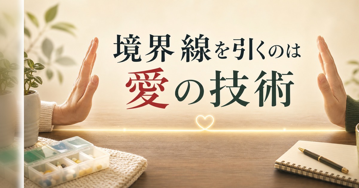 介護うつになりかけたとき「境界線を引く」ことは愛の技術である のアイキャッチ画像
