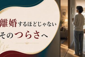 「離婚するほどじゃないけど」が一番つらい｜熟年離婚の手前で揺れる人へ のアイキャッチ画像