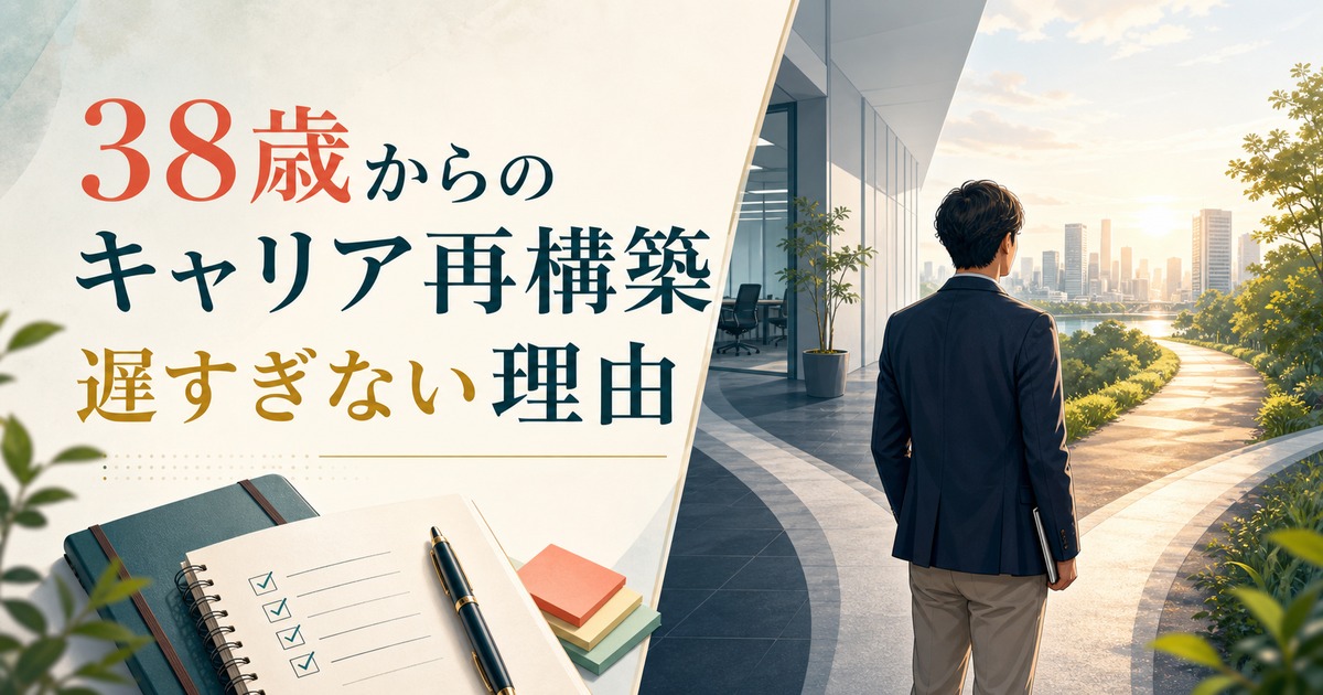 38歳からのキャリアチェンジ記事のアイキャッチ画像